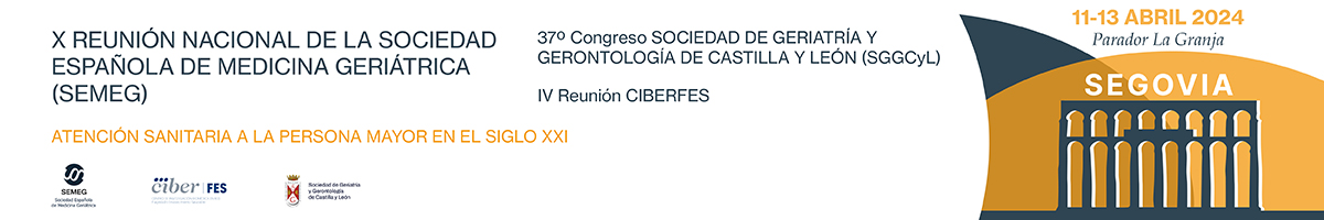 SEMEG 2024. X Reunión Anual Sociedad Española de Medicina Gerontológica. Segovia 11-13 Abril 2024